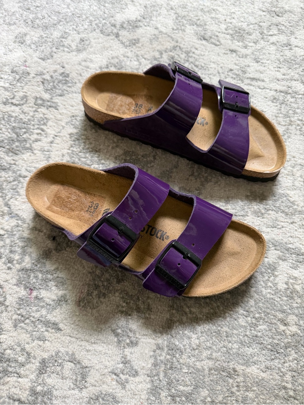 Purple Birkenstock Strap Sandals Sz 38